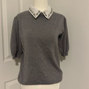 Vici rhinestone collared shirt